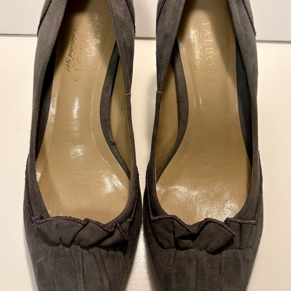 Talbots Charcoal Suede Heels